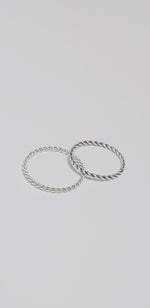 Sterling silver twisted stacking ring